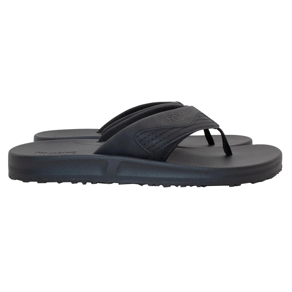Flojos Men's Flip Flop, Black